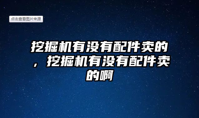 挖掘機有沒有配件賣的，挖掘機有沒有配件賣的啊