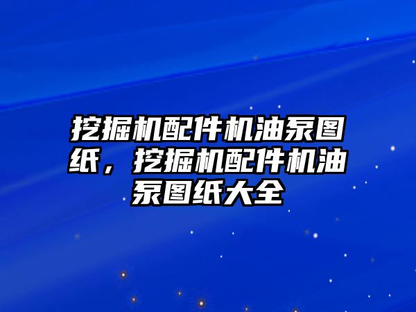 挖掘機配件機油泵圖紙，挖掘機配件機油泵圖紙大全