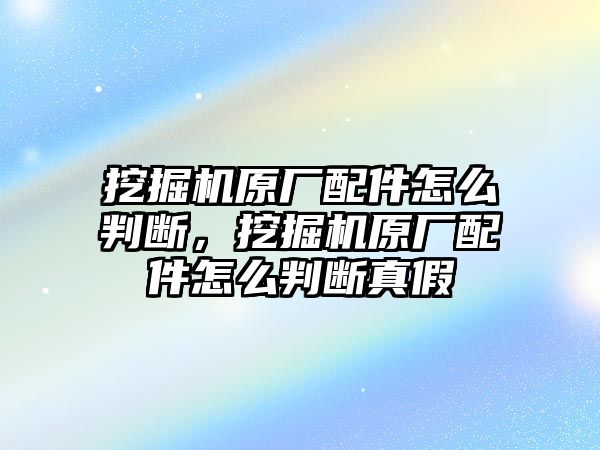 挖掘機(jī)原廠配件怎么判斷，挖掘機(jī)原廠配件怎么判斷真假