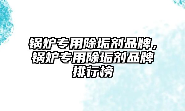 鍋爐專用除垢劑品牌，鍋爐專用除垢劑品牌排行榜