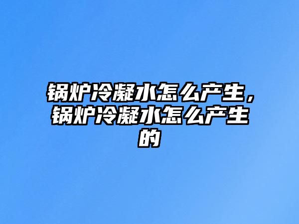 鍋爐冷凝水怎么產(chǎn)生，鍋爐冷凝水怎么產(chǎn)生的