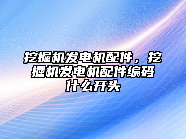 挖掘機發(fā)電機配件，挖掘機發(fā)電機配件編碼什么開頭