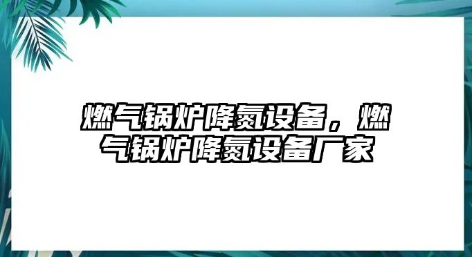 燃氣鍋爐降氮設(shè)備，燃氣鍋爐降氮設(shè)備廠家