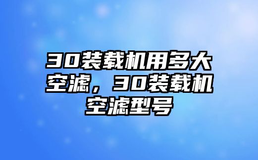 30裝載機(jī)用多大空濾，30裝載機(jī)空濾型號(hào)