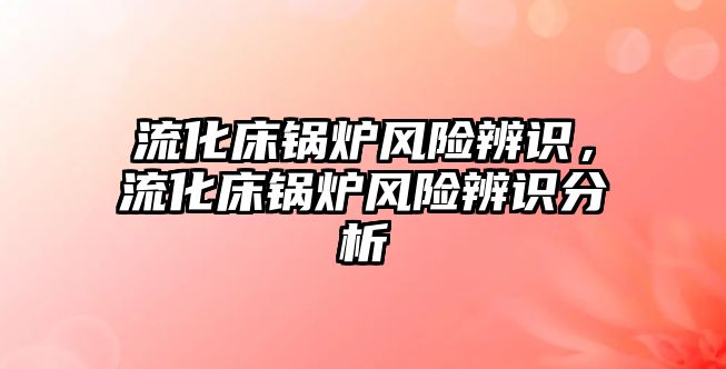 流化床鍋爐風險辨識，流化床鍋爐風險辨識分析