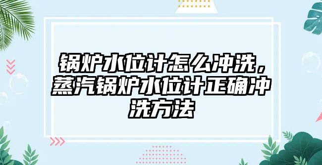 鍋爐水位計(jì)怎么沖洗，蒸汽鍋爐水位計(jì)正確沖洗方法