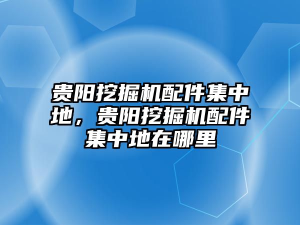 貴陽挖掘機(jī)配件集中地，貴陽挖掘機(jī)配件集中地在哪里