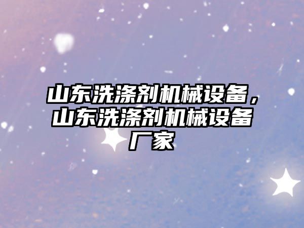 山東洗滌劑機械設(shè)備，山東洗滌劑機械設(shè)備廠家