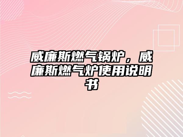 威廉斯燃?xì)忮仩t，威廉斯燃?xì)鉅t使用說明書