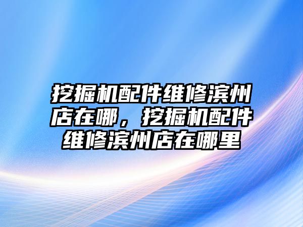 挖掘機(jī)配件維修濱州店在哪，挖掘機(jī)配件維修濱州店在哪里