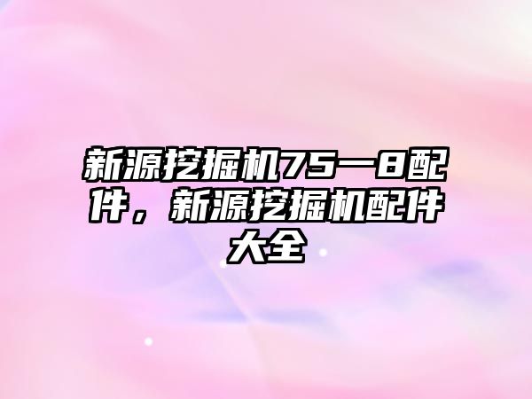 新源挖掘機75一8配件，新源挖掘機配件大全