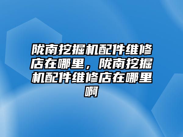 隴南挖掘機配件維修店在哪里，隴南挖掘機配件維修店在哪里啊