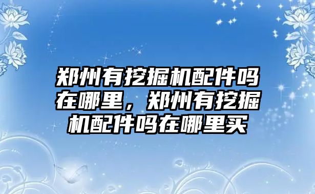 鄭州有挖掘機(jī)配件嗎在哪里，鄭州有挖掘機(jī)配件嗎在哪里買(mǎi)