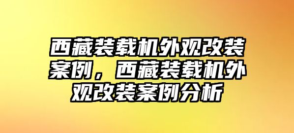 西藏裝載機(jī)外觀改裝案例，西藏裝載機(jī)外觀改裝案例分析