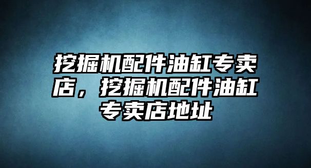 挖掘機配件油缸專賣店，挖掘機配件油缸專賣店地址