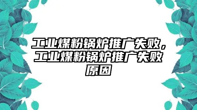 工業(yè)煤粉鍋爐推廣失敗，工業(yè)煤粉鍋爐推廣失敗原因