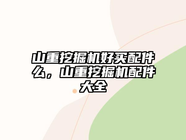 山重挖掘機好買配件么，山重挖掘機配件大全