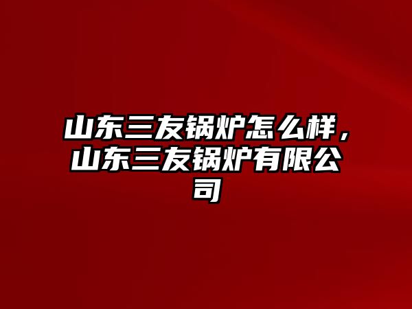 山東三友鍋爐怎么樣，山東三友鍋爐有限公司