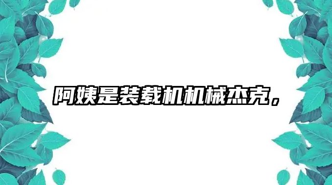 阿姨是裝載機機械杰克，