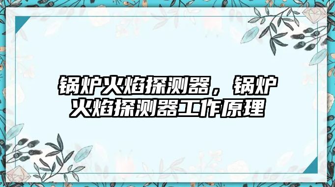 鍋爐火焰探測器，鍋爐火焰探測器工作原理