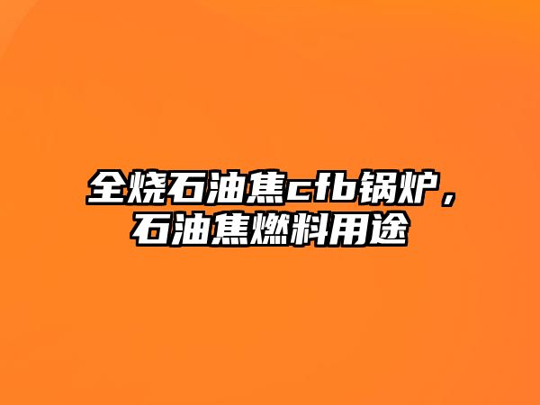 全燒石油焦cfb鍋爐，石油焦燃料用途