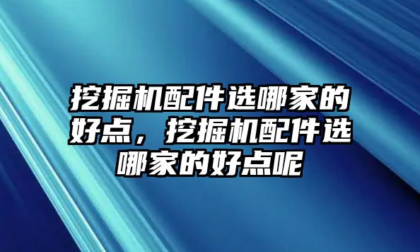 挖掘機(jī)配件選哪家的好點(diǎn)，挖掘機(jī)配件選哪家的好點(diǎn)呢