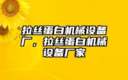 拉絲蛋白機械設備廠，拉絲蛋白機械設備廠家