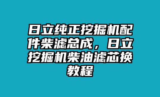 日立純正挖掘機配件柴濾總成，日立挖掘機柴油濾芯換教程