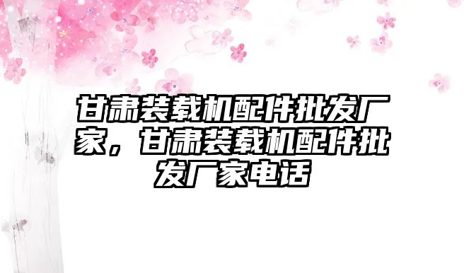 甘肅裝載機(jī)配件批發(fā)廠家，甘肅裝載機(jī)配件批發(fā)廠家電話