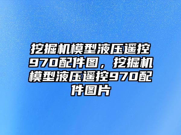 挖掘機模型液壓遙控970配件圖，挖掘機模型液壓遙控970配件圖片