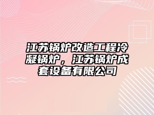 江蘇鍋爐改造工程冷凝鍋爐，江蘇鍋爐成套設(shè)備有限公司