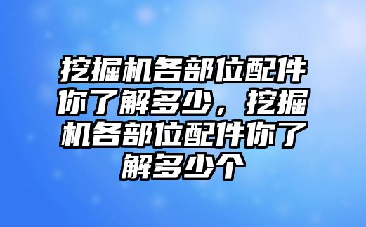 挖掘機(jī)各部位配件你了解多少，挖掘機(jī)各部位配件你了解多少個