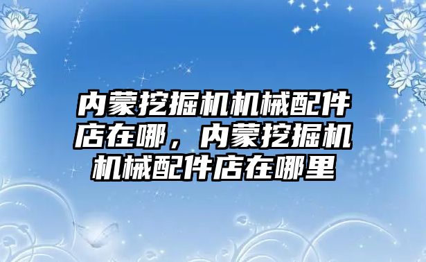 內(nèi)蒙挖掘機機械配件店在哪，內(nèi)蒙挖掘機機械配件店在哪里