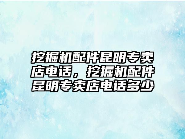 挖掘機配件昆明專賣店電話，挖掘機配件昆明專賣店電話多少