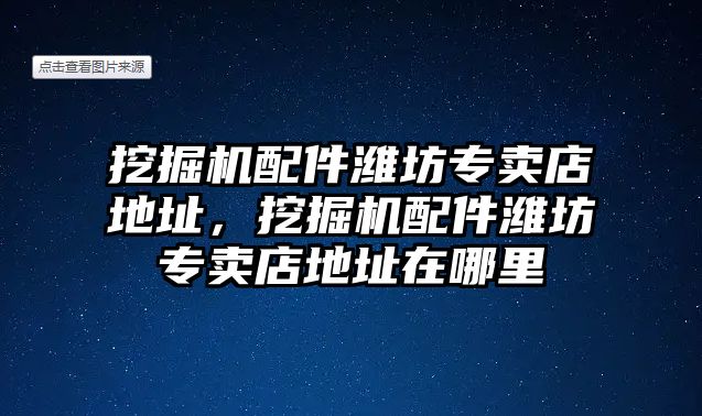 挖掘機配件濰坊專賣店地址，挖掘機配件濰坊專賣店地址在哪里