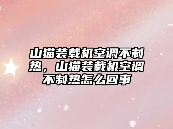 山貓裝載機空調(diào)不制熱，山貓裝載機空調(diào)不制熱怎么回事