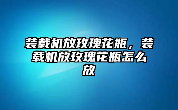 裝載機(jī)放玫瑰花瓶，裝載機(jī)放玫瑰花瓶怎么放