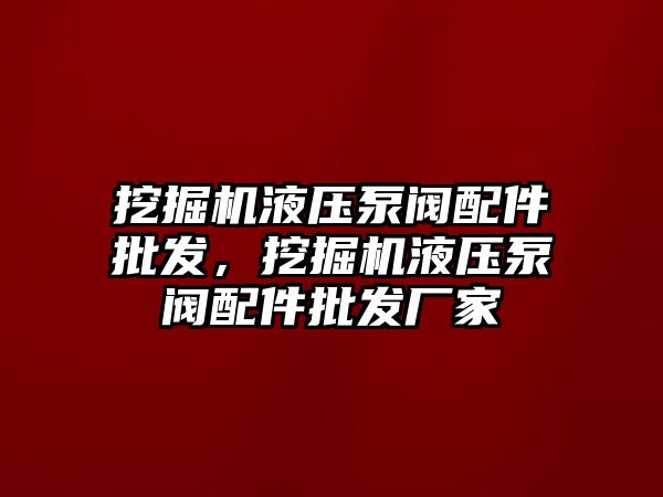 挖掘機液壓泵閥配件批發(fā)，挖掘機液壓泵閥配件批發(fā)廠家