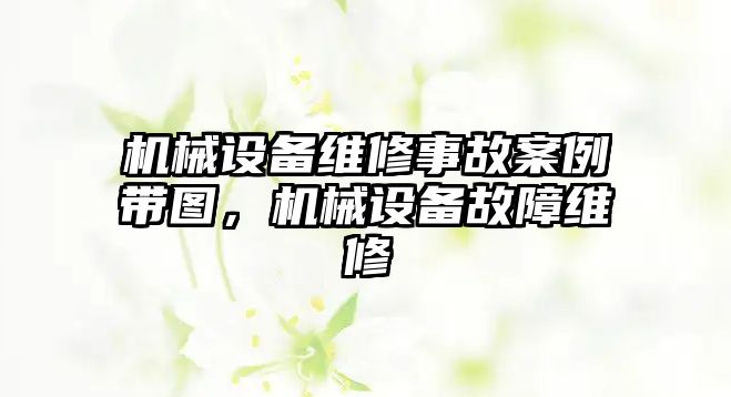 機(jī)械設(shè)備維修事故案例帶圖，機(jī)械設(shè)備故障維修