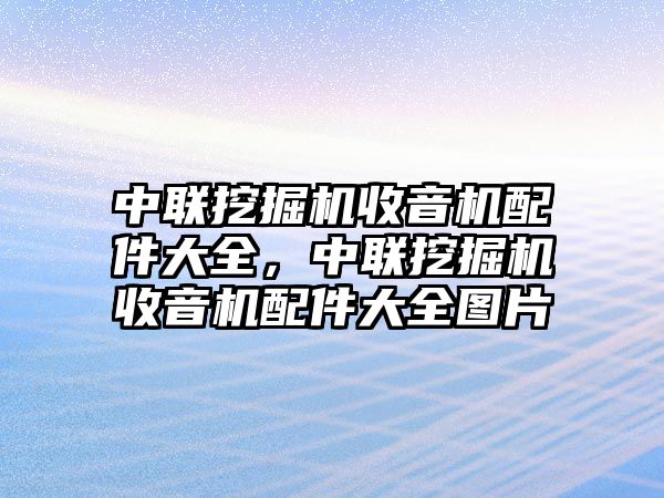 中聯(lián)挖掘機收音機配件大全，中聯(lián)挖掘機收音機配件大全圖片