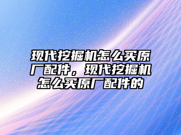 現(xiàn)代挖掘機怎么買原廠配件，現(xiàn)代挖掘機怎么買原廠配件的