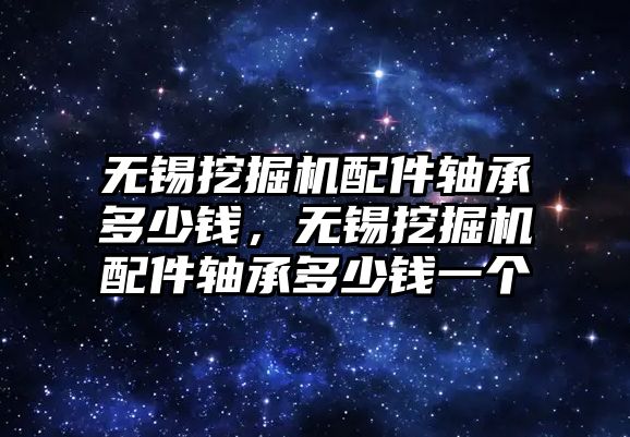 無錫挖掘機配件軸承多少錢，無錫挖掘機配件軸承多少錢一個