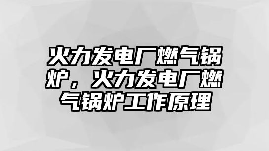 火力發(fā)電廠燃?xì)忮仩t，火力發(fā)電廠燃?xì)忮仩t工作原理