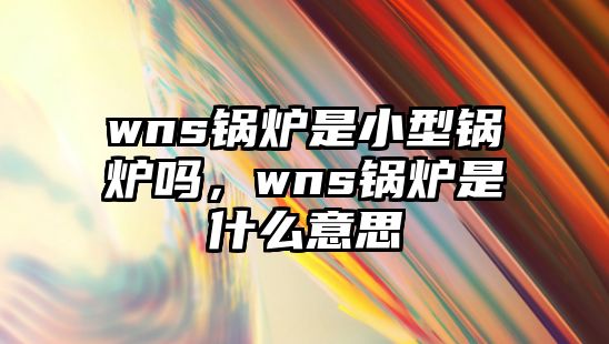 wns鍋爐是小型鍋爐嗎，wns鍋爐是什么意思