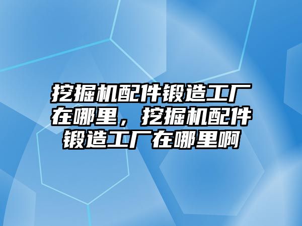 挖掘機(jī)配件鍛造工廠在哪里，挖掘機(jī)配件鍛造工廠在哪里啊