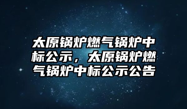 太原鍋爐燃氣鍋爐中標公示，太原鍋爐燃氣鍋爐中標公示公告