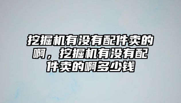 挖掘機(jī)有沒(méi)有配件賣(mài)的啊，挖掘機(jī)有沒(méi)有配件賣(mài)的啊多少錢(qián)