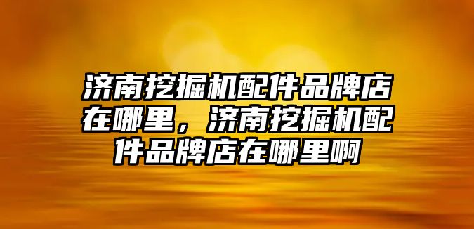 濟南挖掘機配件品牌店在哪里，濟南挖掘機配件品牌店在哪里啊