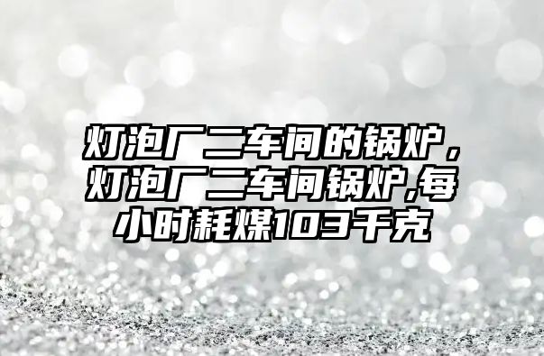 燈泡廠二車間的鍋爐，燈泡廠二車間鍋爐,每小時耗煤103千克