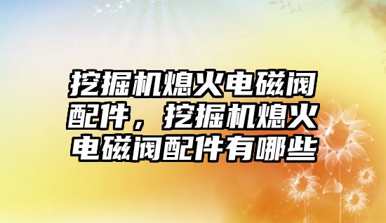 挖掘機(jī)熄火電磁閥配件，挖掘機(jī)熄火電磁閥配件有哪些